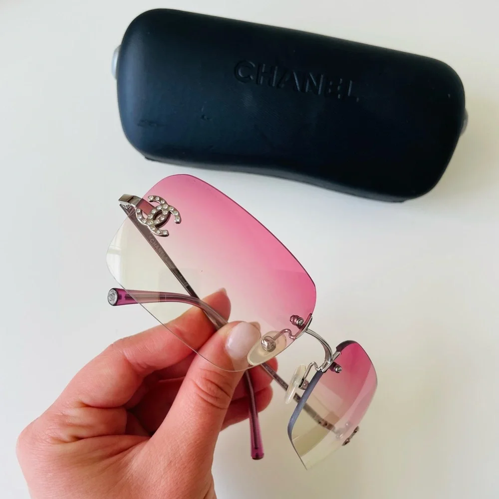 CHANEL rimless sunglasses